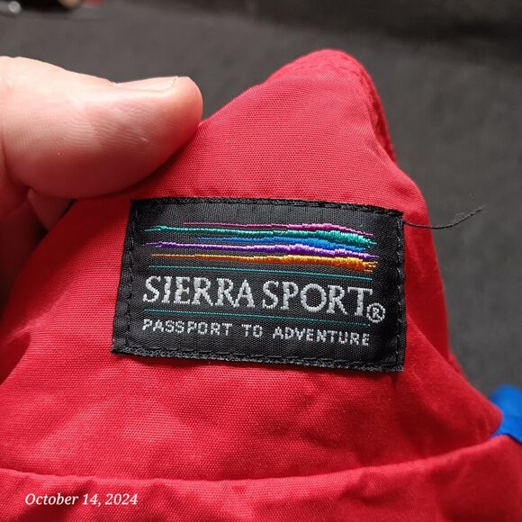 Vintage Old Wisconsin Sausage Windbreaker Jacket Men XL‎ Red Blue Sierra Sport - Picture 9 of 9